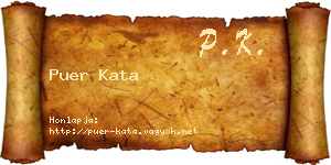 Puer Kata névjegykártya